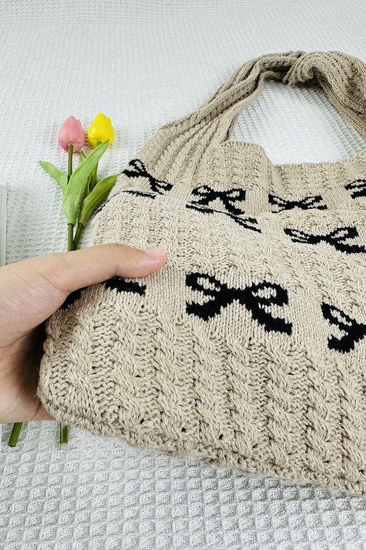 Bow Pattern Crochet Bag