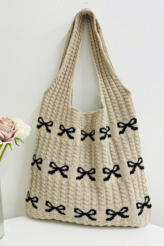 Bow Pattern Crochet Bag