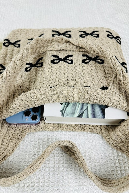 Bow Pattern Crochet Bag