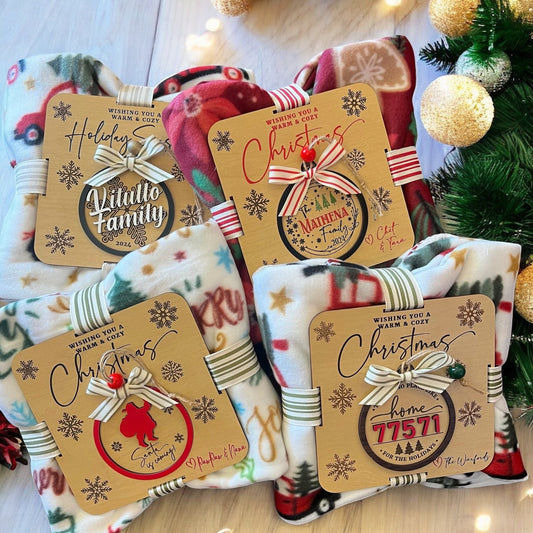 Personalized Blanket Tag with Ornament