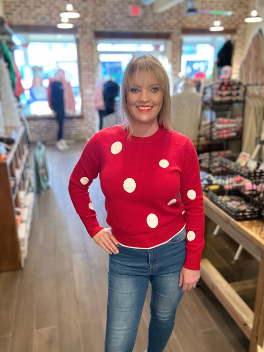 Red Polka Dot Sweater